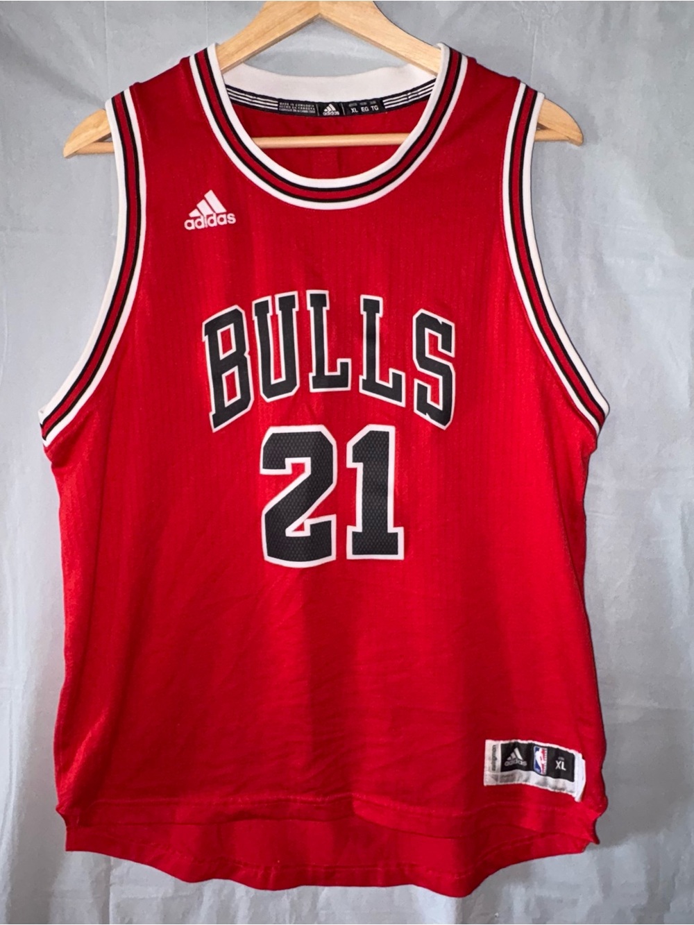 Jimmy Butler Chicago Bulls Adidas Swingman Jersey Red Sz XL NBA #21 Basketball